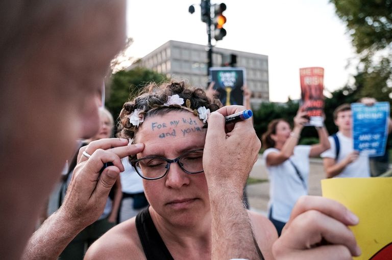 جانب من الاحتجاجات في واشنطن