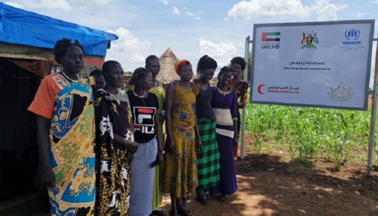 نساء من المستفيدات بمشاريع تعزيز قدرات اللاجئين في أوغندا