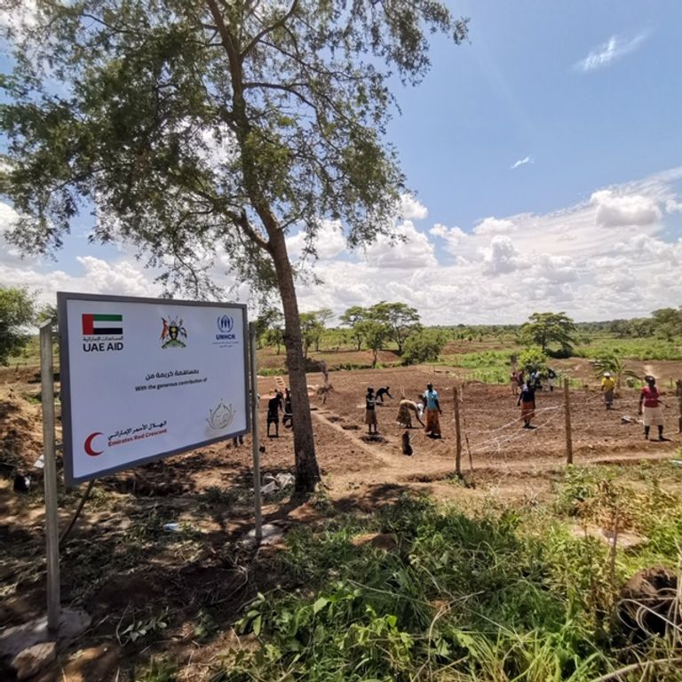 نساء من المستفيدات بمشاريع تعزيز قدرات اللاجئين في أوغندا