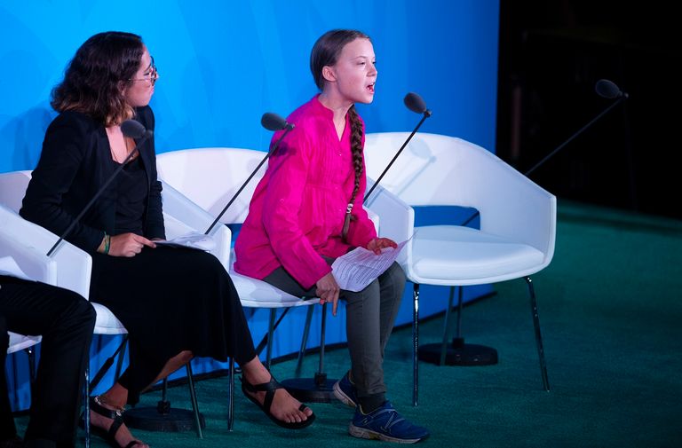 جريتا تونبرج تلقي خطابا أمام الأمم المتحدة