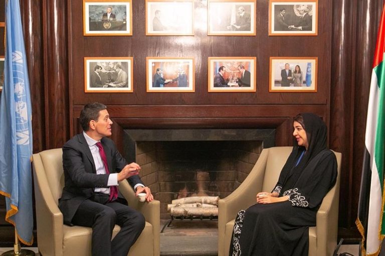 وفد الإمارات خلال اجتماعات الجمعية العامة للأمم المتحدة