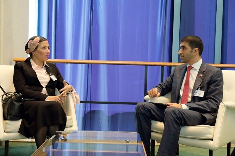 وفد الإمارات خلال اجتماعات الجمعية العامة للأمم المتحدة