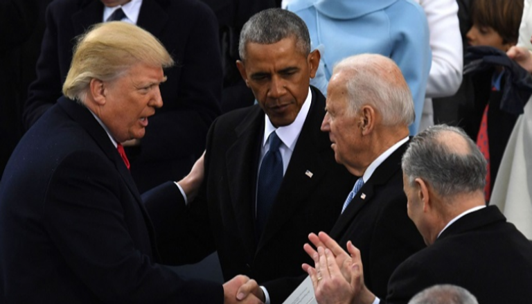 لقاء نادر بين ترامب وبايدن والرئيس السابق باراك أوباما