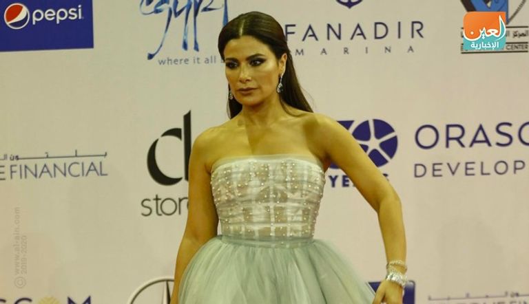 الفنانة إلهام شاهين في مهرجان الجونة السينمائي
