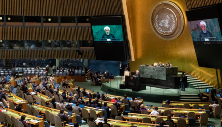 جانب من خطاب روحاني بالأمم المتحدة - أرشيفية