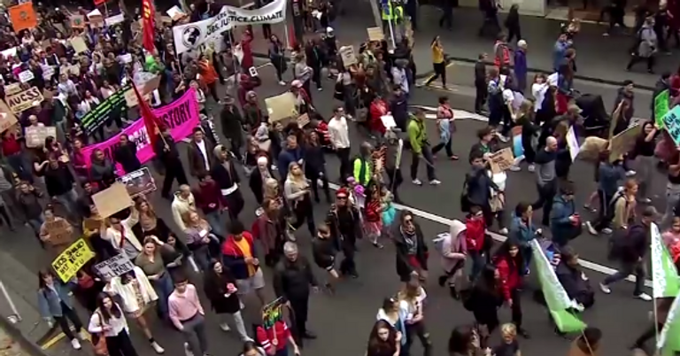 جانب من مظاهرات المناخ في نيوزيلندا