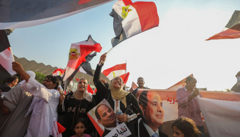 جانب من المظاهرات المؤيدة للرئيس المصري