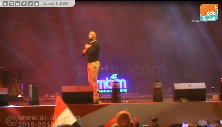 محمد رمضان خلال الحفل