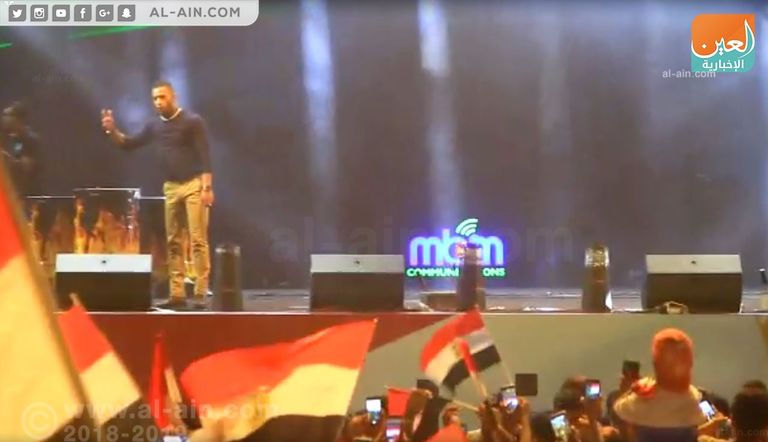 محمد رمضان خلال الحفل