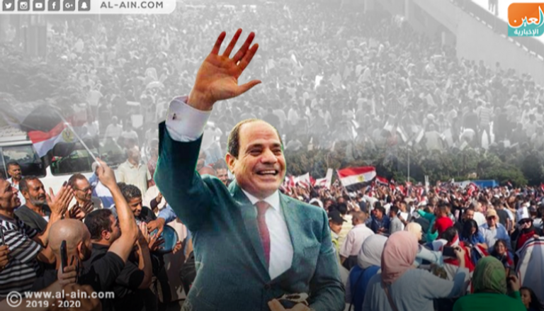 حشود تأييد للرئيس المصري عبدالفتاح السيسي