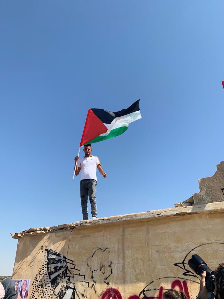 عشرات النشطاء تظاهروا للمطالبة بسيادة فلسطينية على شمال البحر الميت