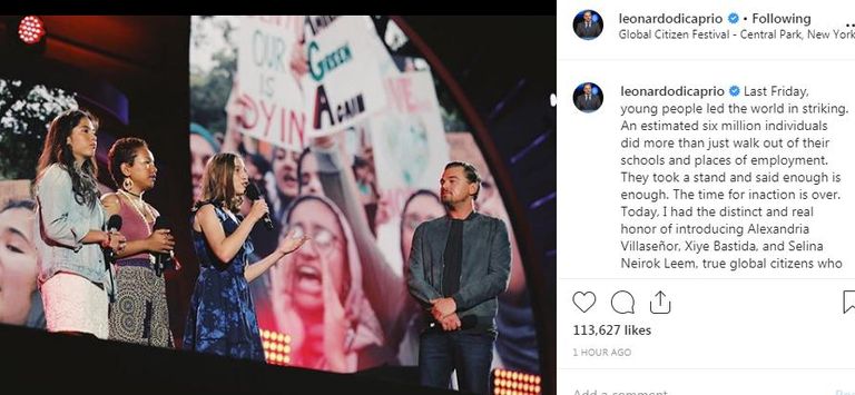 ليوناردو دي كابريو يدعم قضية المناخ - أرشيفية 