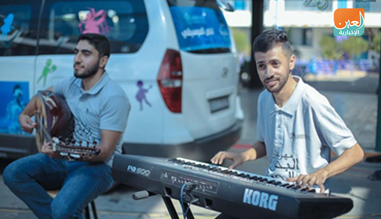 جانب من فعاليات المهرجان في إحدى مدارس غزة