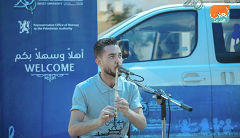 جانب من فعاليات المهرجان في إحدى مدارس غزة