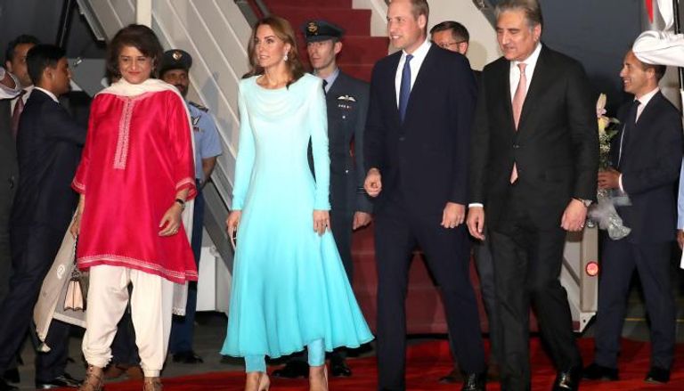 كيت ميدلتون خلال زيارتها باكستان مع زوجها