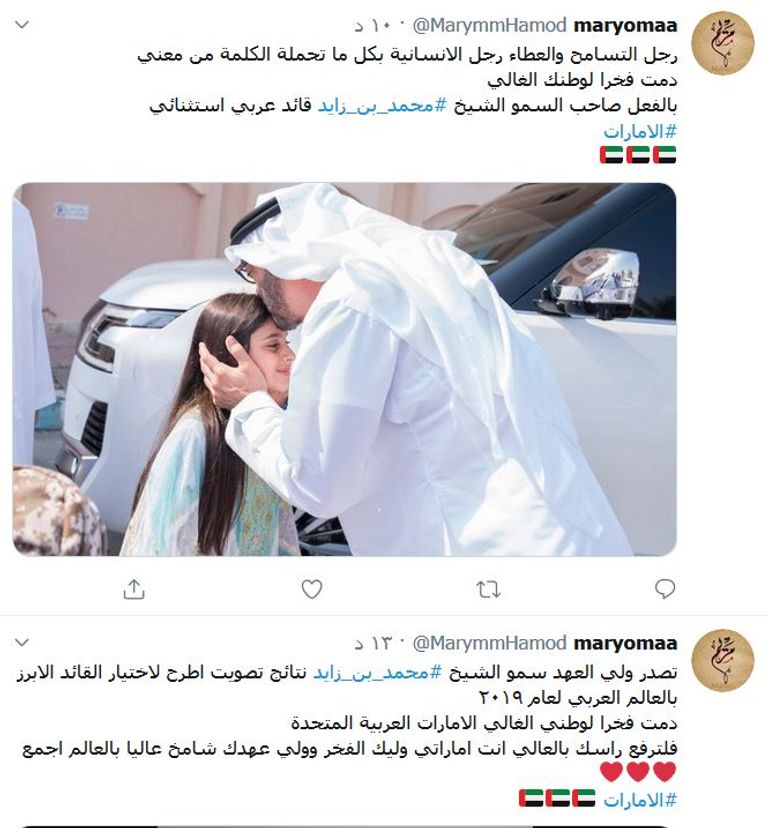 الشيخ محمد بن زايد آل نهيان القائد العربي الأبرز في 2019