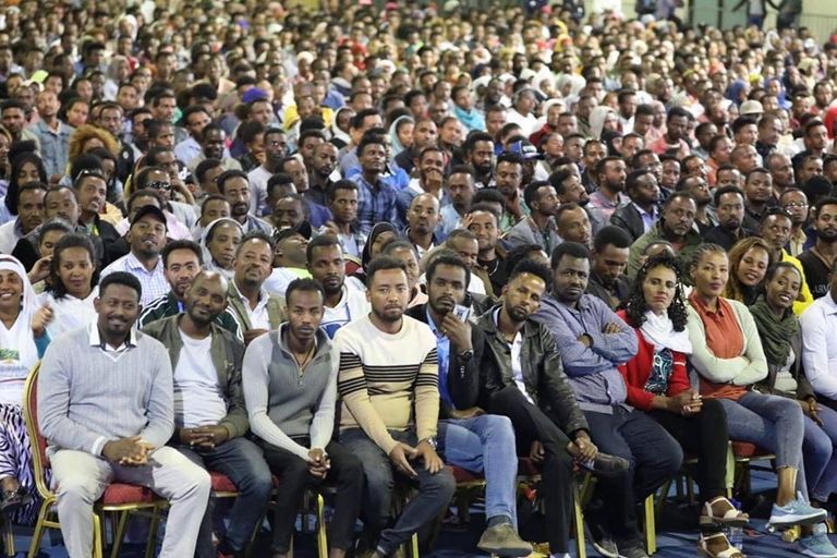 رئيس الوزراء الإثيوبي آبي أحمد خلال كلمته بالمؤتمر