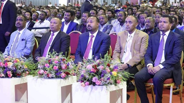 رئيس الوزراء الإثيوبي آبي أحمد خلال كلمته بالمؤتمر