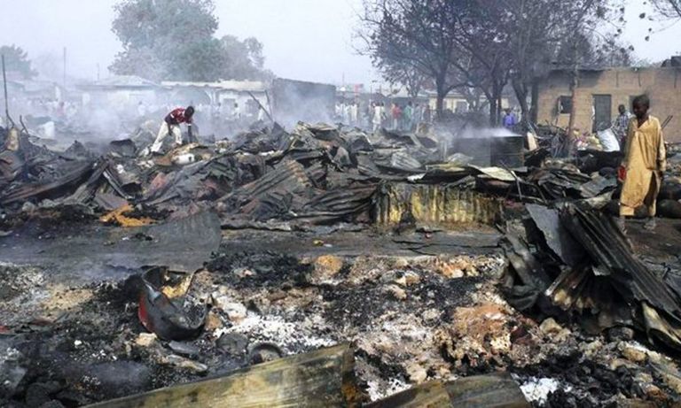 موقع انفجار القنبلة في بلدة فوتوكول