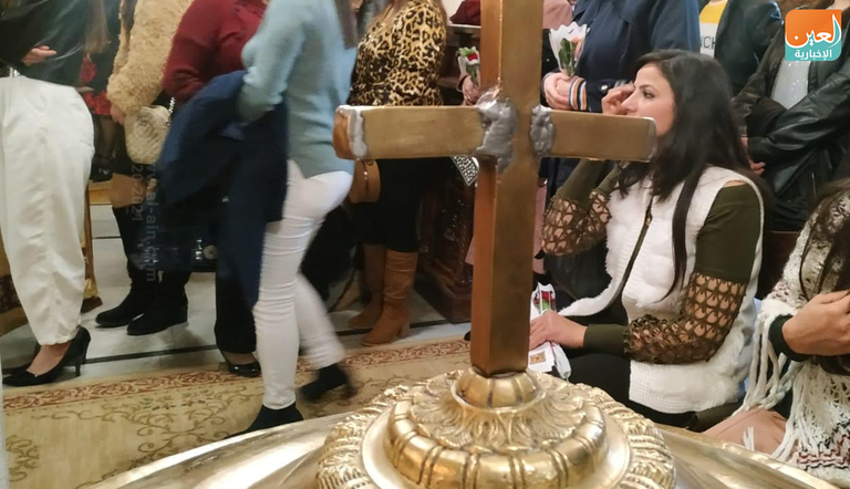 جانب من احتفالات المسيحيين الأرثوذكس في غزة بعيد الميلاد