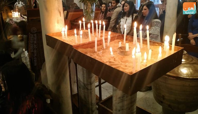 جانب من احتفالات المسيحيين الأرثوذكس في غزة بعيد الميلاد