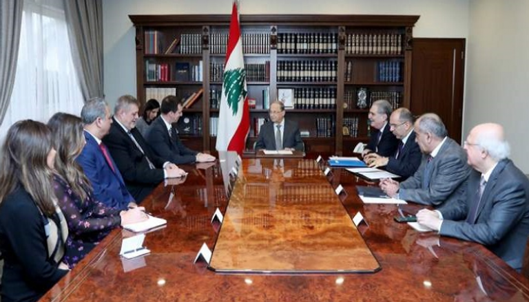 الرئيس اللبناني خلال اجتماعه مع وكيل الأمين العام للأمم المتحدة