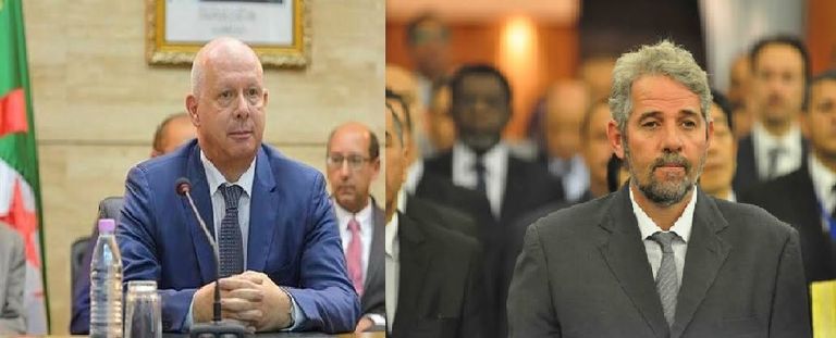 الوزيران عبد الرحمن راوية وسيد أحمد فروخي جانب من اجتماع مجلس الوزراء الجزائري