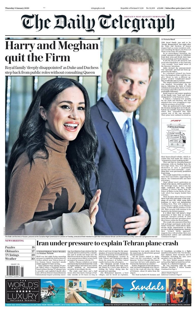 اهتمام الصحف البريطانية بتنحي هاري وميجان