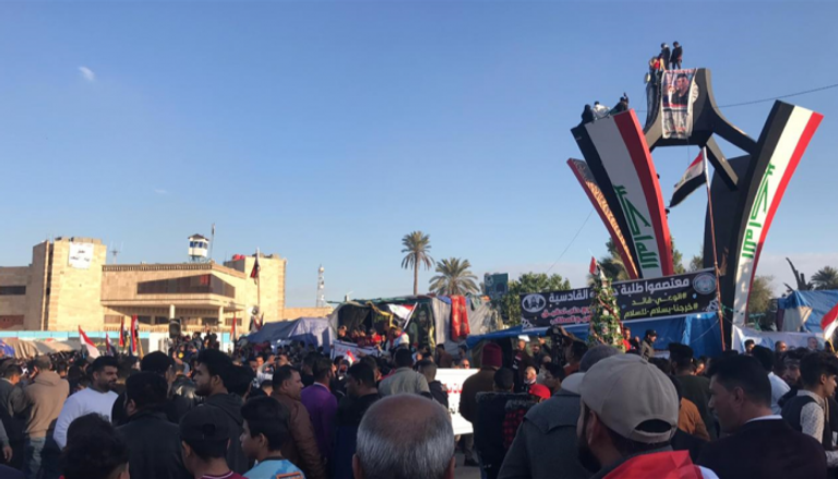 جانب من مظاهرات العراقيين 