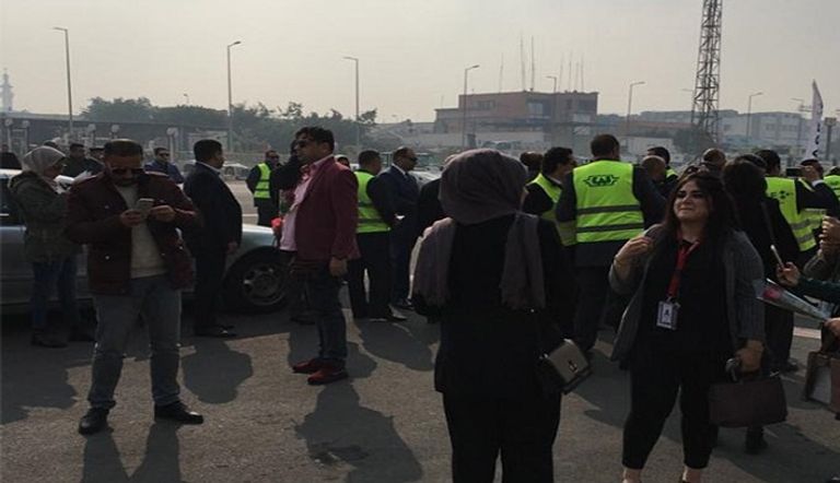 أولى رحلات فلاي بغداد تصل مطار القاهرة