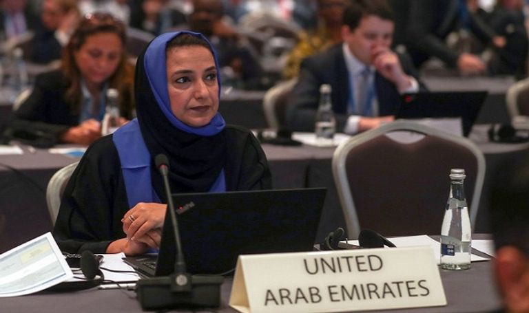 الدكتورة نوال خليفة الحوسني المندوب الدائم للإمارات لدى الوكالة الدولية للطاقة المتجددة "آيرينا" أسبوع أبوظبي للاستدامة منصة صناع السياسات والقادة بالعالم