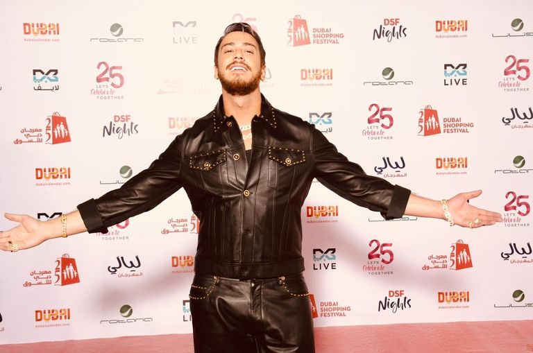 محمد رمضان وسعد لمجرد من حفل دبي