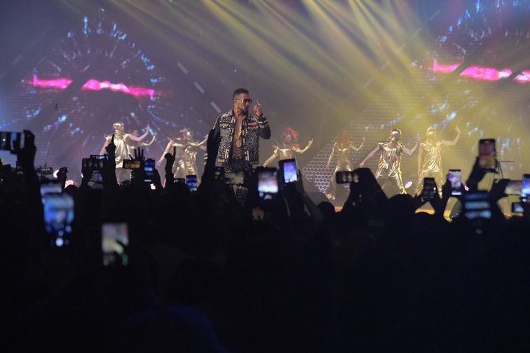 محمد رمضان وسعد لمجرد من حفل دبي