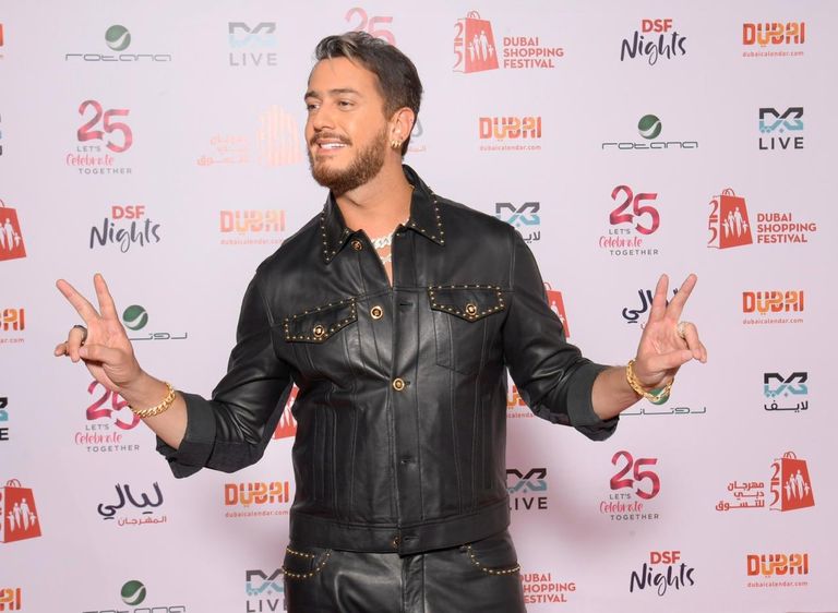 محمد رمضان وسعد لمجرد من حفل دبي