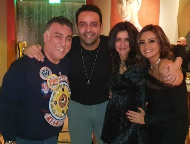 محمود العسيلي وزوجته أمنية عبدالمنعم