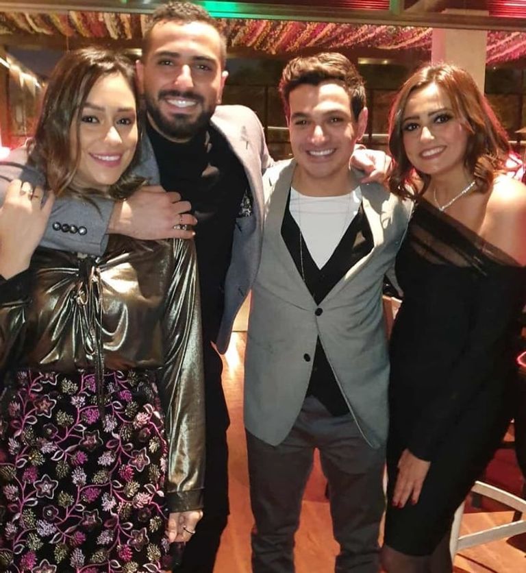 محمود العسيلي وزوجته أمنية عبدالمنعم