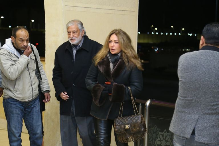 حسين الجسمي في عزاء والد إيهاب توفيق 