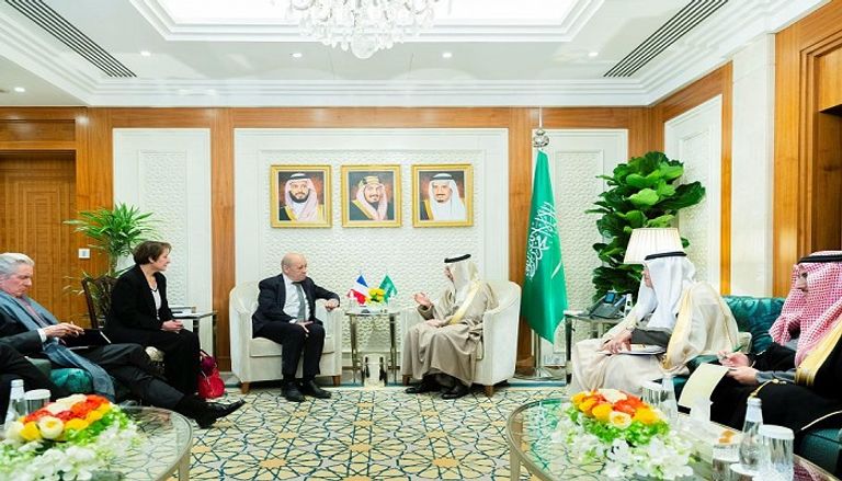 وزير الخارجية السعودي خلال استقباله نظيره الفرنسي- واس