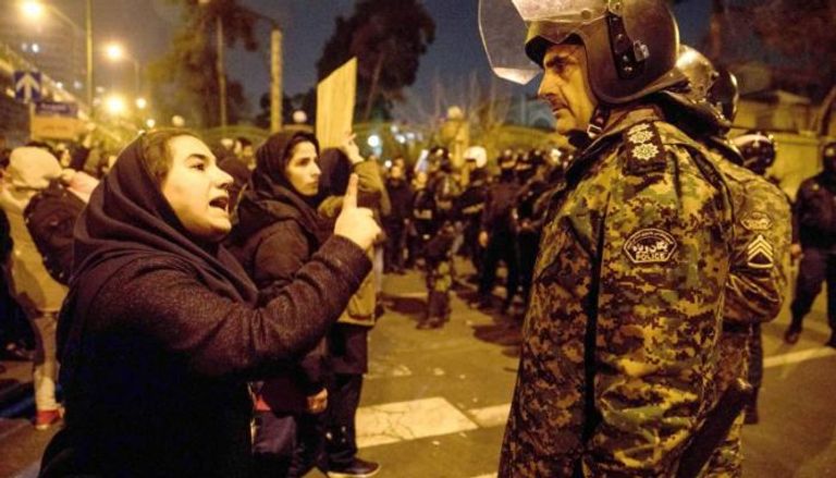 جانب من الاحتجاجات في إيران