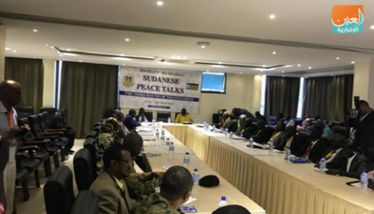 فرقاء السودان خلال اجتماعهم في جوبا