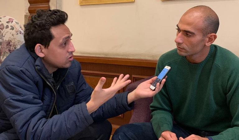 محمد صفوت مع محرر العين الرياضية محمد صفوت