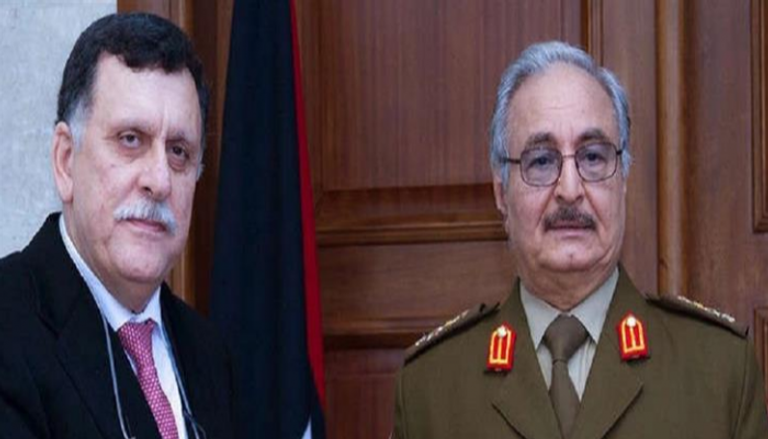 حفتر والسراج طرفا المفاوضات الرئيسيان لحل الصراع في ليبيا