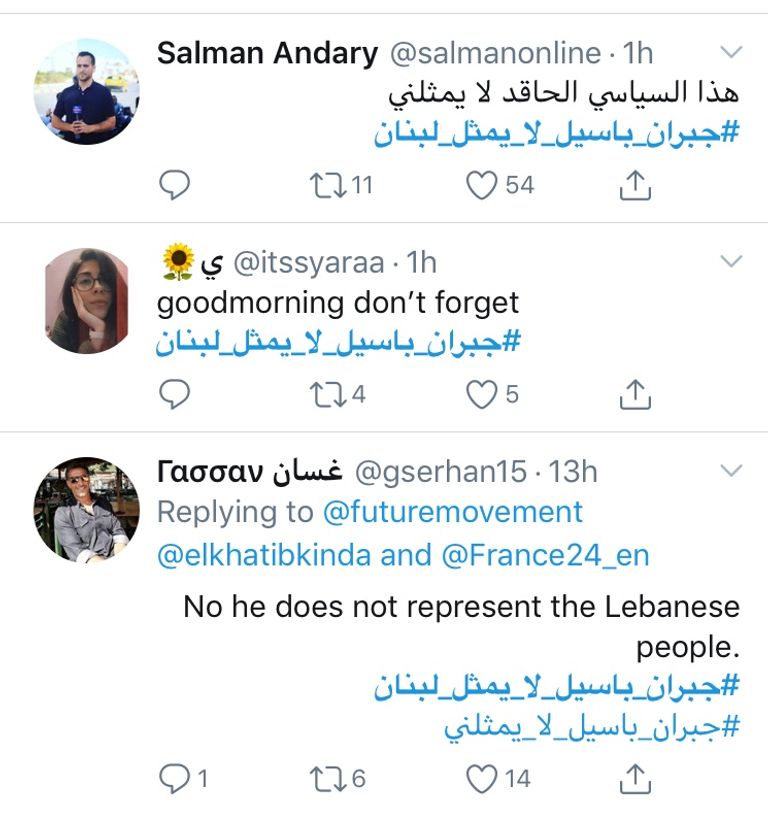 وزير الخارجية في حكومة تصريف الأعمال اللبنانية جبران باسيل