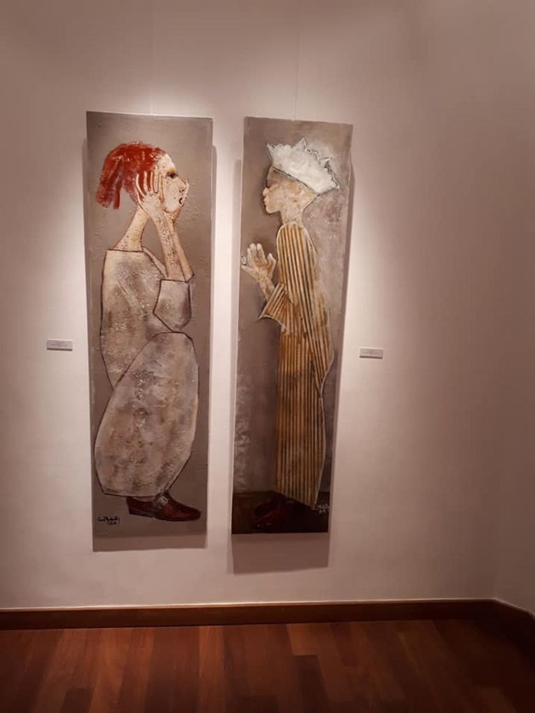 من لوحات معرض الفنانة السورية سعاد مردم بك