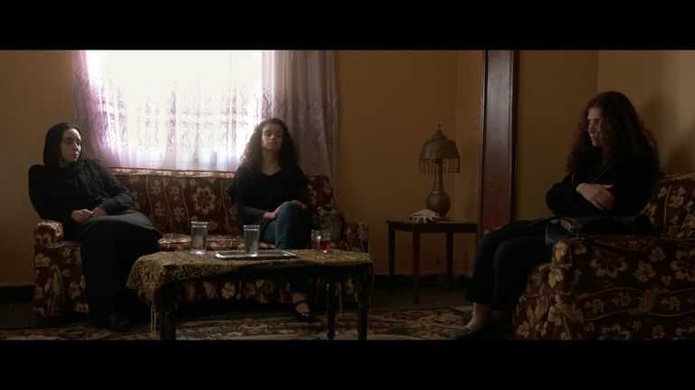 بسمة في أحد مشاهد الفيلم