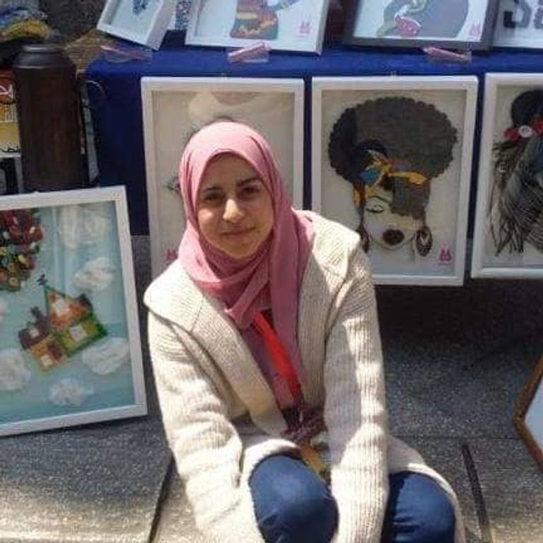 أحد أعمال الشابة المصرية آلاء شرارة