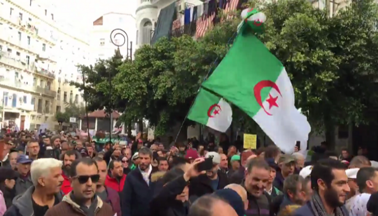 جانب من مظاهرة طلاب الجزائر