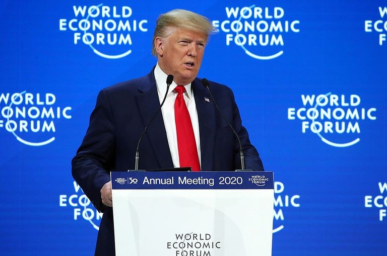 الرئيس الأمريكي دونالد ترامب في منتدى دافوس