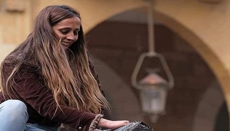 سناء الشيخ خلال مواجهات مع الأمن اللبناني