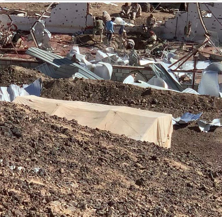 آثار القصف الحوثي في مأرب